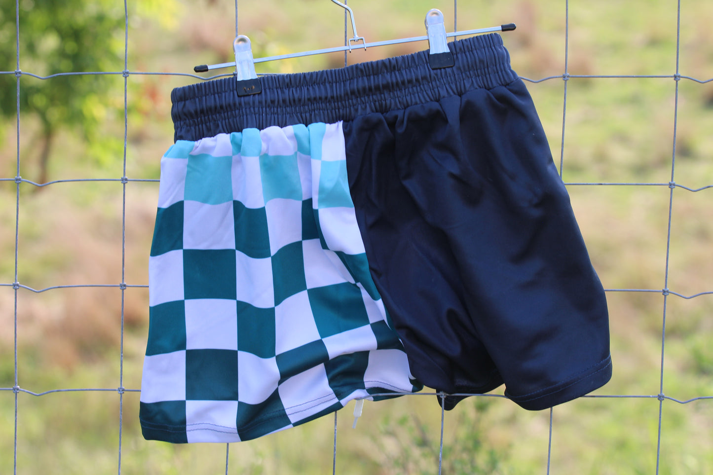 Dusty Bull Check Footy Shorts