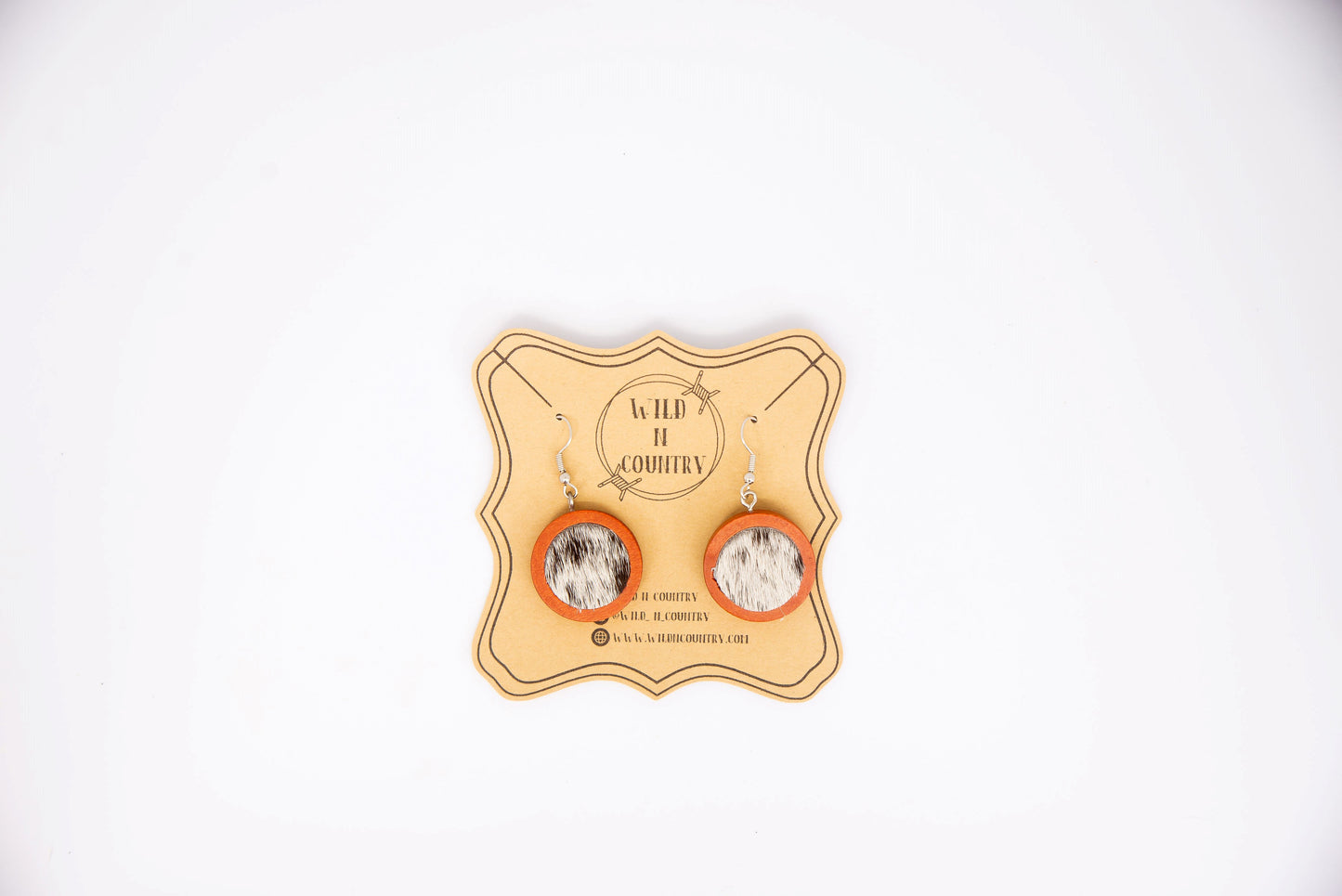 Cowhide Dangle Earring