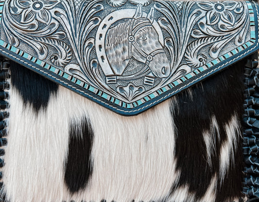 Flicka Cowhide & Tooled leather Tassel