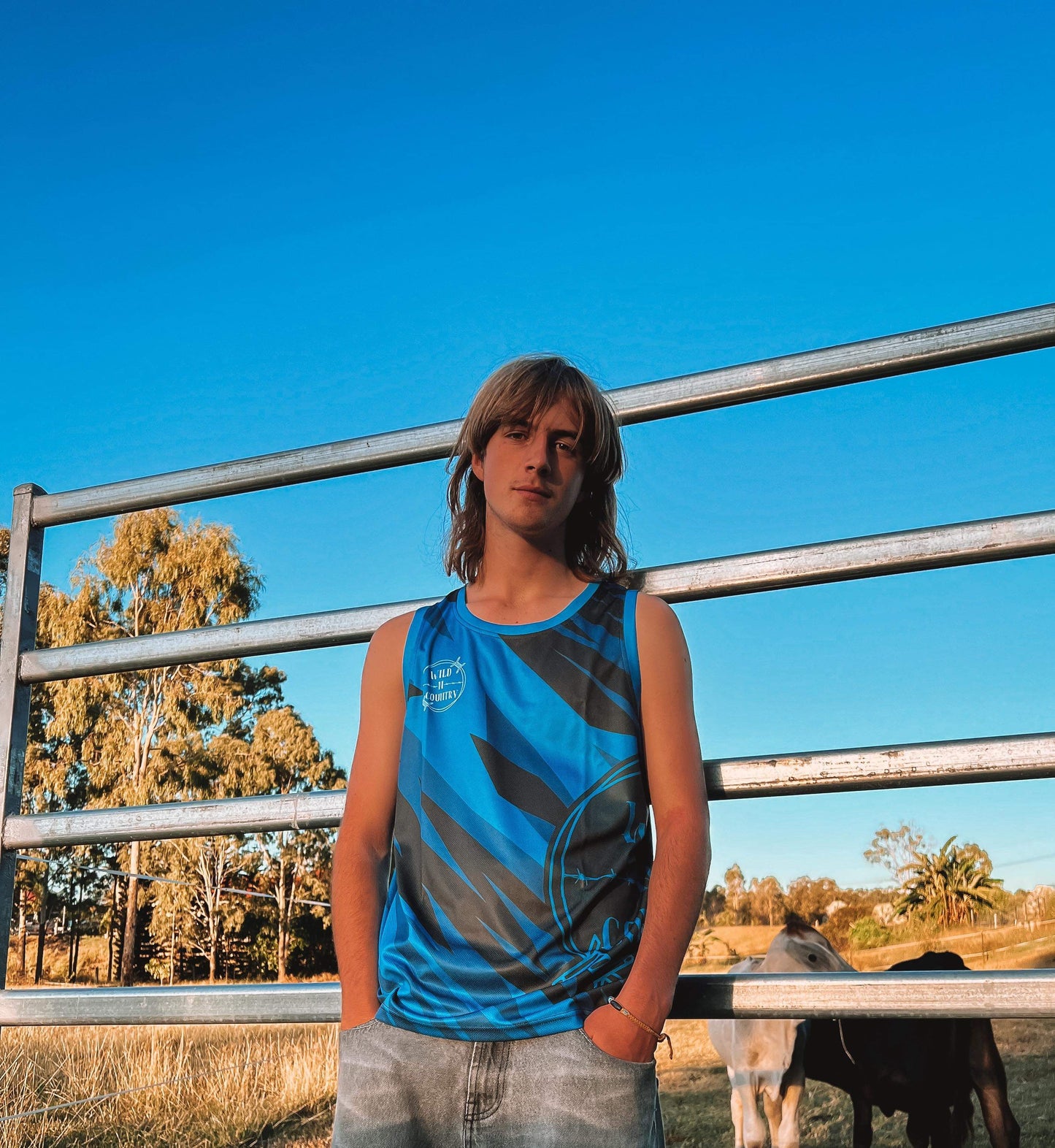 Wild Blue Singlet Shirts