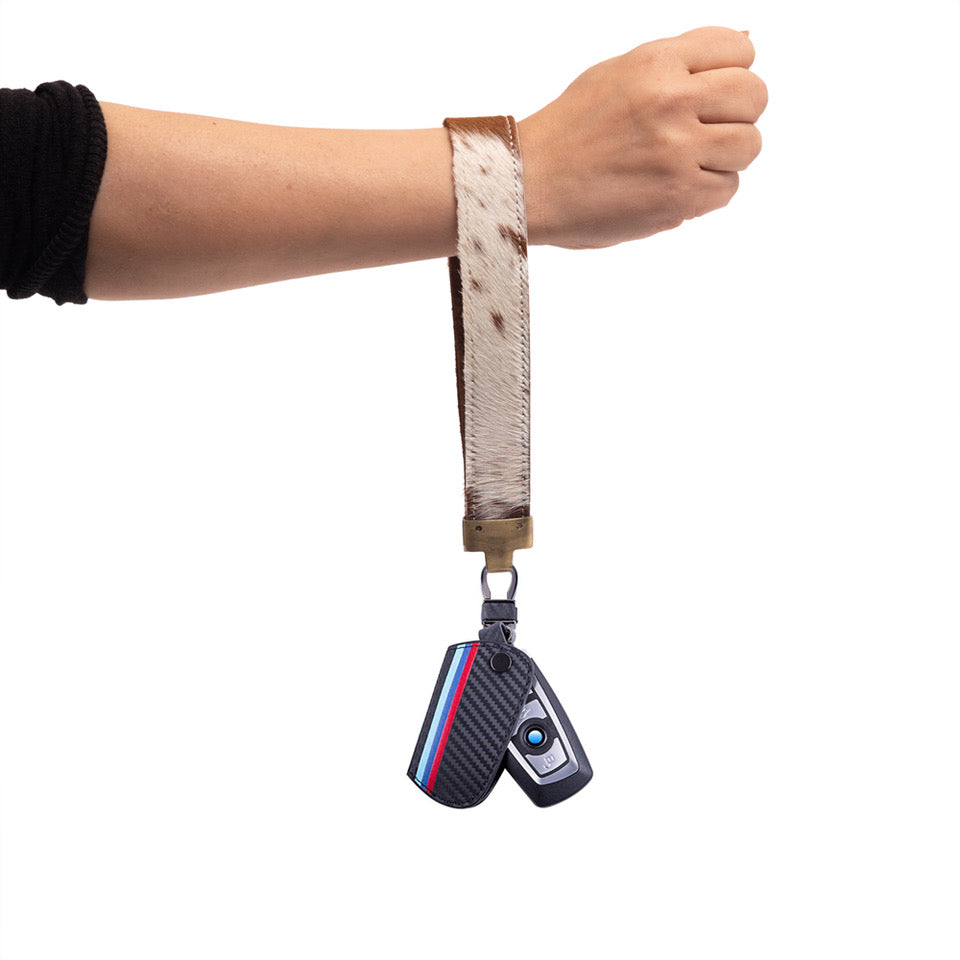 Cowhide Wristlet Keyring