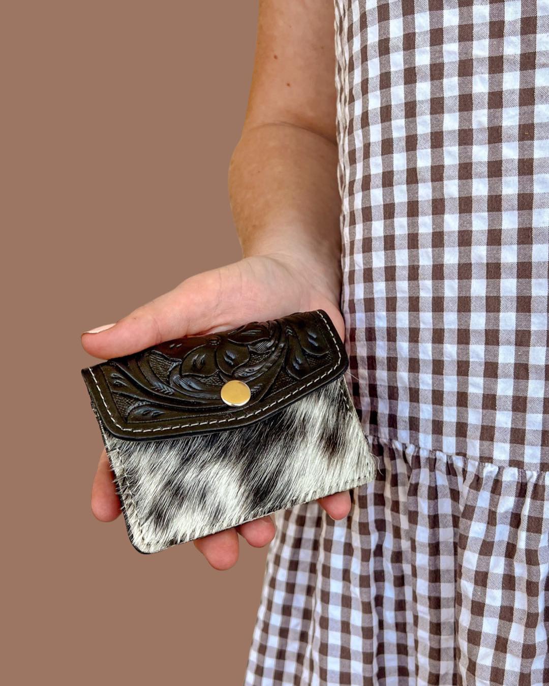 Chile Cowhide Tooled Leather coin purse