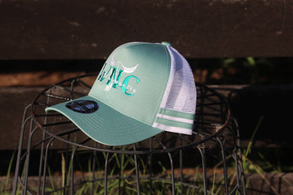 Dusty Bull Ponytail Trucker Cap- Corrie