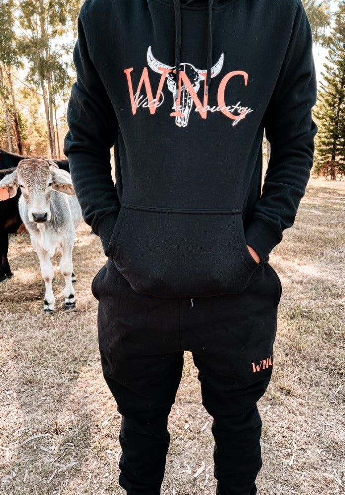 Black Men's Dusty Bull Hoodie