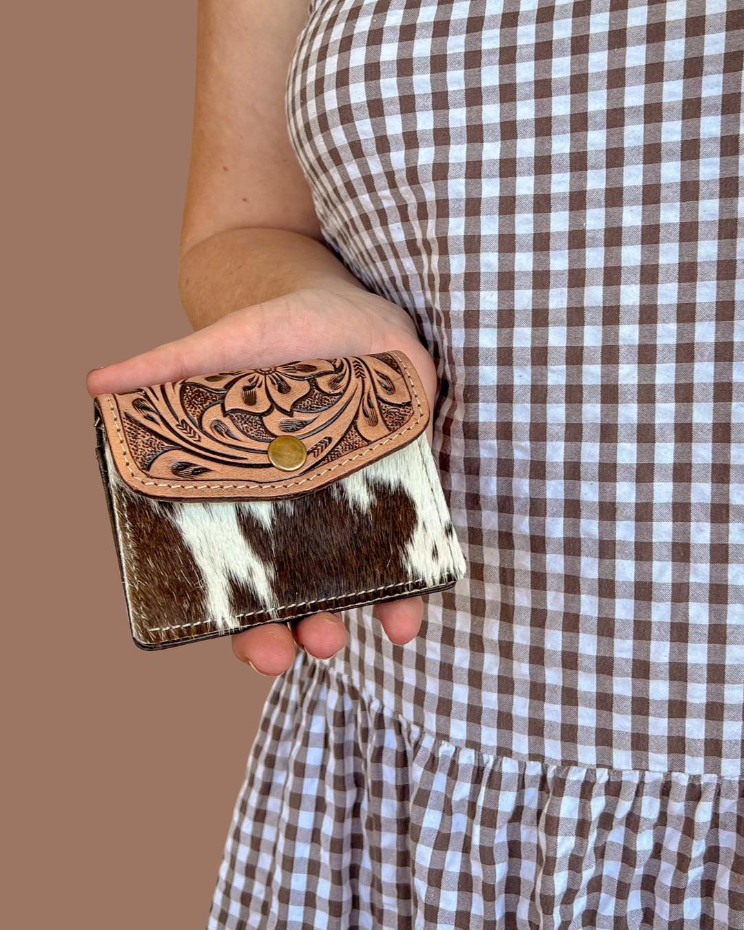 Chile Cowhide Tooled Leather coin purse