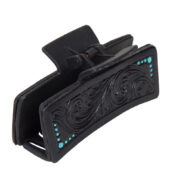 Tooled Leather Hairclip
