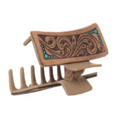 Tooled Leather Hairclip