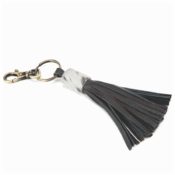 Bali tassel cowhide keyring