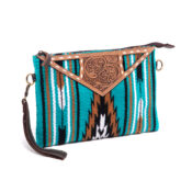 Turquoise Saddle Blanket Large Clutch Bag